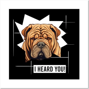 Funny Chinese Shar Pei Dog Owner Humor Sharpei Posters and Art